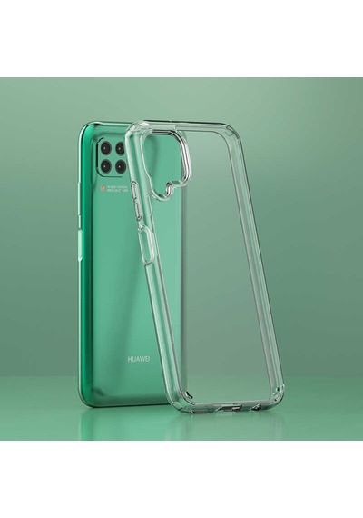 Huawei P40 Lite Kılıf Zore Coss Şeffaf Sert Silikon Kılıf Renksiz