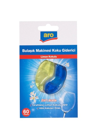 Aro Bulaşık Makinası Koku Giderici 66 G - Limon Kokulu 60 Yıkama Etkili - 4 Adet Tarı