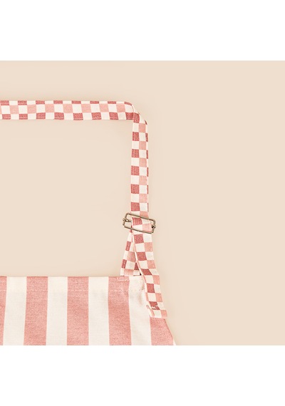Soft Riga Mutfak Önlüğü - Pembe / Ekru - 54x78 Cm Çok Renkli