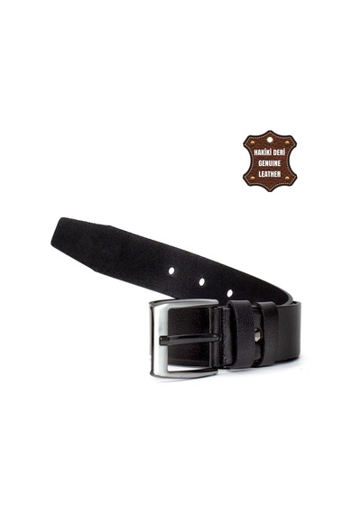 Pierre Cardin Pc452 Erkek 4,5 Cm Hakiki Deri Kemer Siyah-siyah Siyah