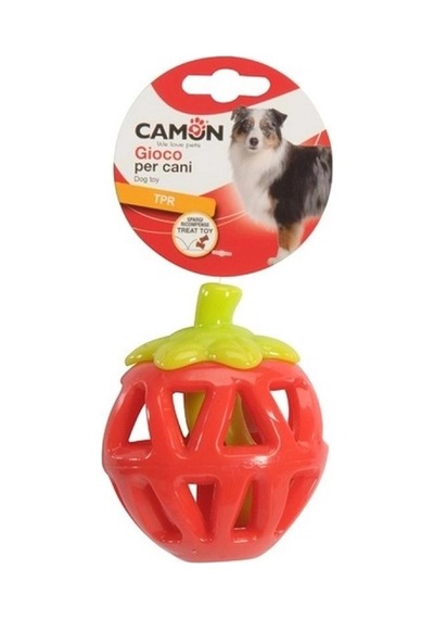 Camon Tpr Ödül Hazneli Isırma Ve Zeka Geliştirici Çilek Elma Köpek Oyuncağı 13 Cm