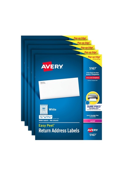 Avery Easy Peel Return Için Adres Etiketleri Lazer/led Yazıcı, 1/ Diğer