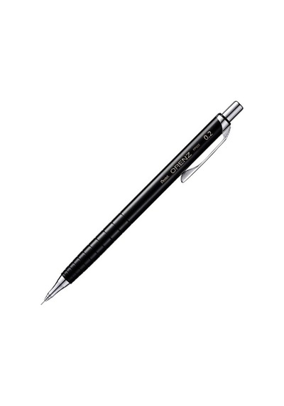 Pentel Orenz 0.2 Mm Uç Korumalı Versatil Teknik Çizim Kalemi Siyah