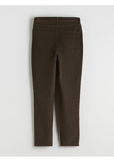 Lcwaıkıkı Classic Kahverengi Dar Fit Kadife Kadın Pantolon