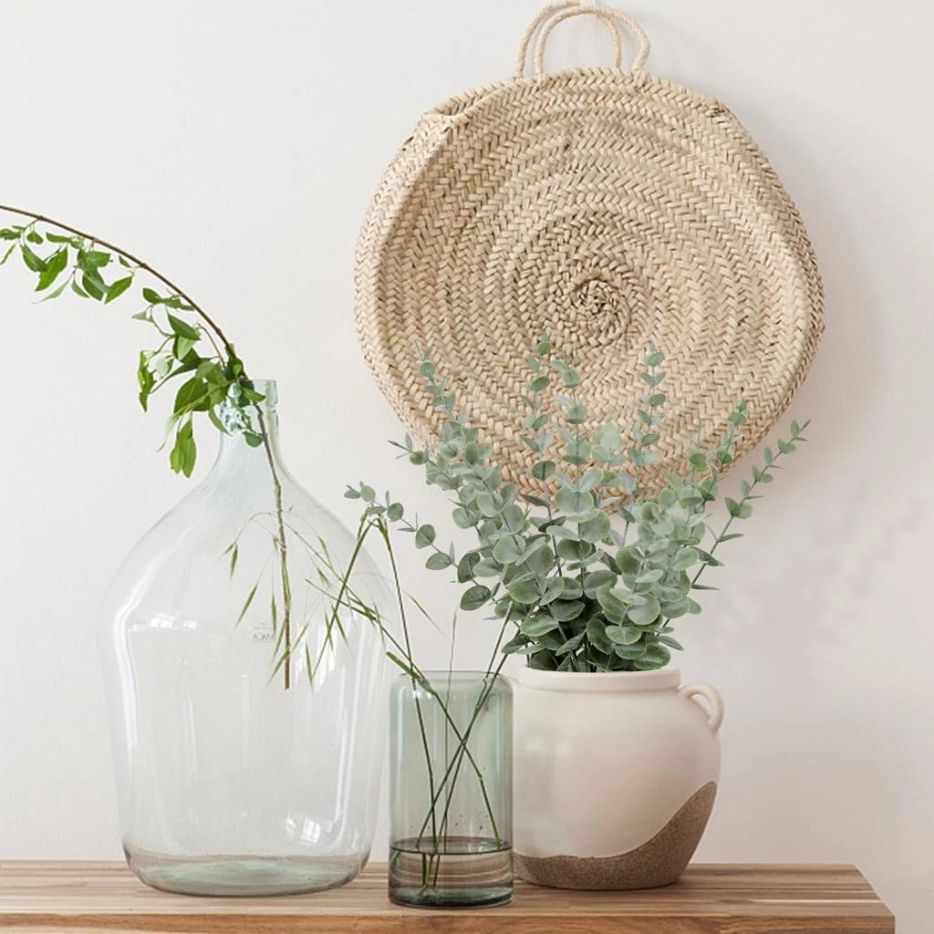 Yapay Çiçek Pastel Silikon Okaliptus 42cm 5dallı Demet Eucalyptus Yeşil