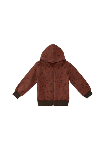 Denokids Hayvanlar Erkek Bebek Kahverengi Sweatshirt Çok Renkli