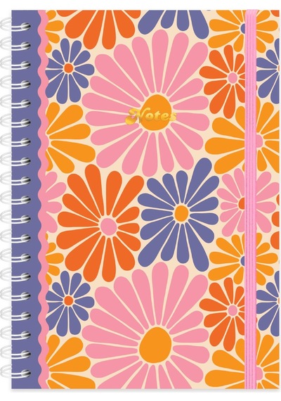 Keskin Color Limited Edition Spiralli Defter Çiçekler Pembe 19x25
