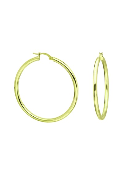 Glorria Gümüş 4 Cm Ince Halka Küpe N11.30853