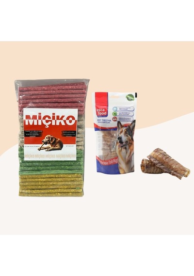 Miçiko Renkli Munchy Köpek Ödülü 100'lü + Dana Gırtlak 100 G
