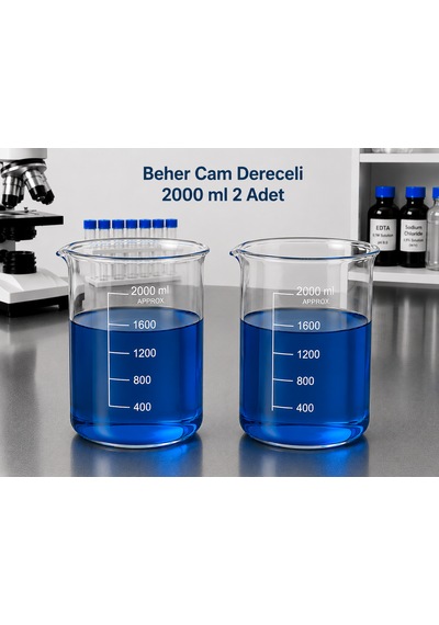 Beher Cam Dereceli 2000ml 2 Adet
