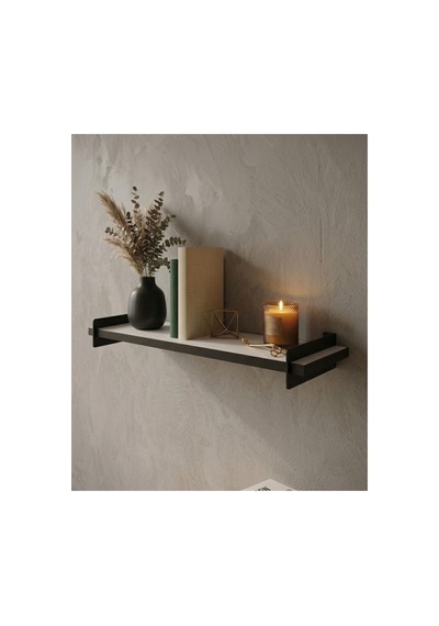Tekli Dekoratif Duvar Rafı Modern Tasarım, Kolay Montaj, 70x20 Cm Beyaz - 750851875 Beyaz