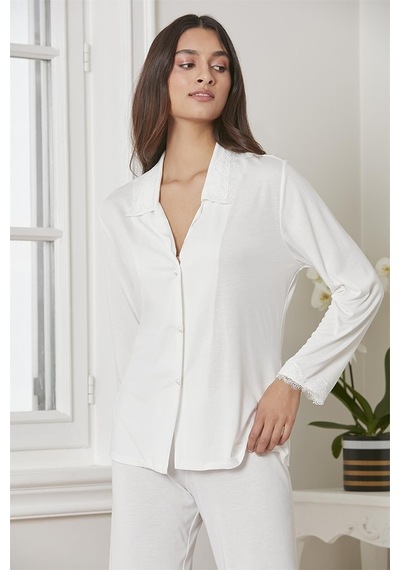 Pierre Cardin 5965 Kadın Penye Dantelli 6'lı Çeyizliktakım-ekru Ekru