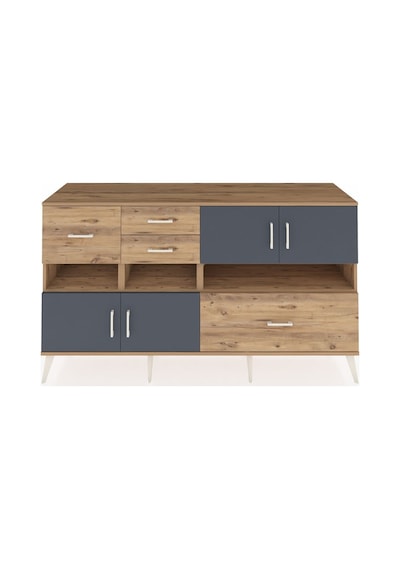 Hyperion Konsol 5 Raflı 4 Çekmeceli 4 Kapaklı 176x44x99 Çam-antra Çam-antrasit/çam Hyperion Konsol 5 Raflı 4 Çekmeceli 4 Kapaklı 176x44x99 Çam-antra Çam-antrasit/çam