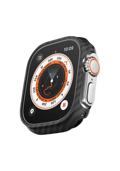 Pitaka Air Case Watch Ultra 49mm Kasa Koruyucu 600d Aramid Fiber Classic Serisi Black-grey Twill