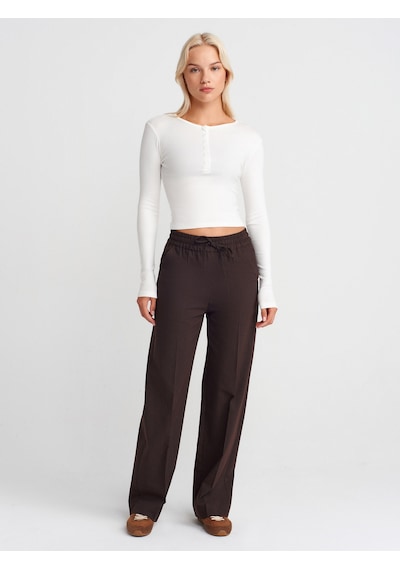 Dilvin 72164 Pijama Pantolon-kahve Kahve