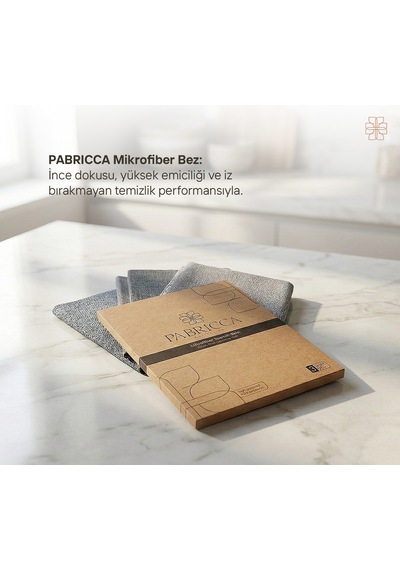 Pabricca Mikrofiber 3 Adet Temizlik Bezi 60x33 Cm Yüksek Su Emiciliği, Çizik Ve Tüy Bırakmaz, Waffle Dokulu Gri