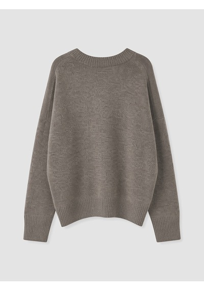 Lcw Vision Kahverengi V Yaka Oversize Kadın Triko Kazak