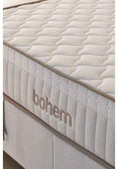 Niron Bohem Pocket Düz 150x200 Cm Çift Kişilik Yatak Baza Başlık Seti - Pocket Orta Sert 150 x 200