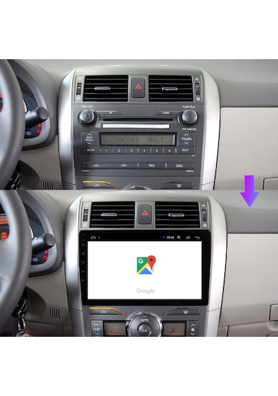 Toyota Corolla 2006-2013 Android Multimedya Carplay 4gb/64gb 9 Inc Hd Ips Ekran Park Kamera  9"