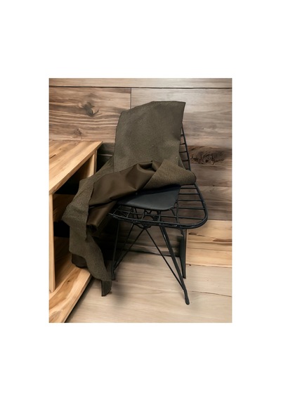 Kahverengi Dokulu Peluş Kumaş 100x150cm Koltuk Şalı, Ev Tekstili Kahverengi Kahverengi