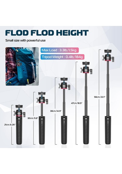 Ulanzi Mt-73 Mini Selfie 55cm Tripod T048gbb1