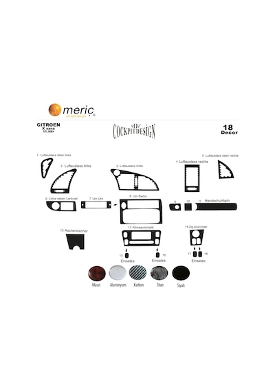 Meriç® Citroen Xsara 2 Ön Torpido Kaplama 18 Parça 1999-2006 (530156156)