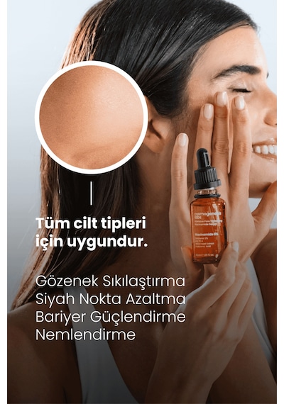 Cosmogenesis Labs Niacinamide %5 Serum 30ml - Siyah Nokta Akne  Gözenek Sıkılaştırıcı Sebum  Vegan