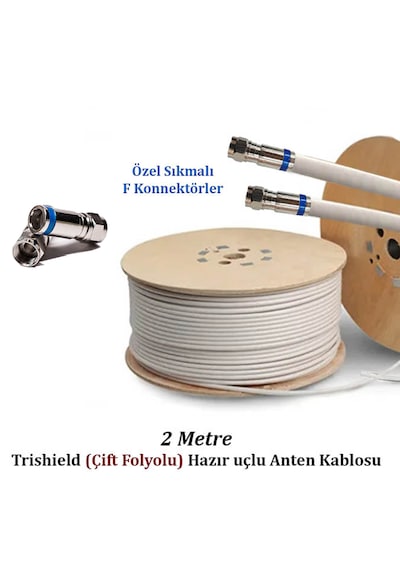 Divisat Görüntülü Hd Uydu Yön Bulucu + 2 Metre Özel Test Kablosu + 2 Adet L Tipi Kolay F Çevirici