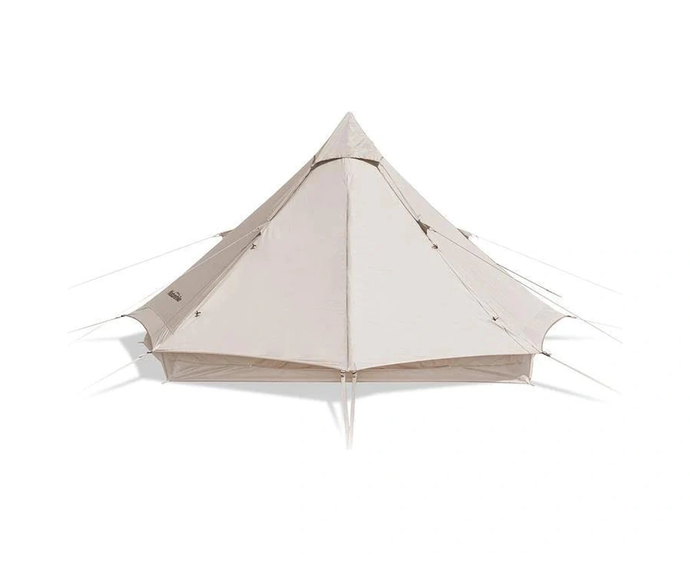 Naturehike Brıghten 6.4 Piramit 4 Kişilik Kanvas Pamuk Glamping Çadırı Bej