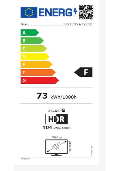 Beko Crystal 8 B55 E 895 A 55" 4K Ultra HD Android LED TV