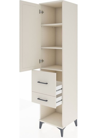 Hyperion Dolap 3 Raflı 2 Çekmeceli Tek Kapaklı 44x44x195 Aytaşı-aytaşı Aytası