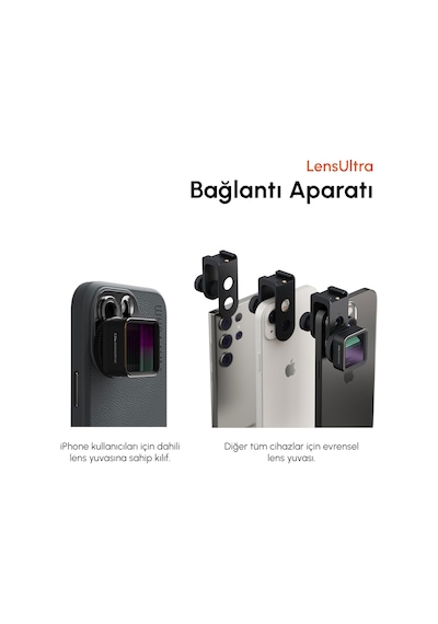 Shiftcam Lensultra 1.55x Anamorfik Lens, 1.55x Büyütme, 120 Geniş Açı, Ultra Geniş En-boy Oranı, Le