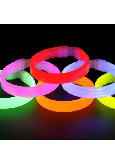Glow Partisi Fosforlu Ekstra Kalın Bileklik 6 Renk 6 Lı Set Baskı Yapılabilir Diğer