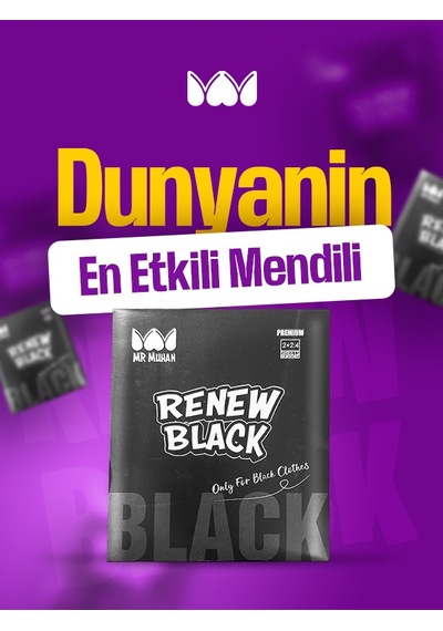 Mr. Muhan Renew Black Siyahlatıcı ve Renk Canlandırıcı Çamaşır Mendili 4'lü
