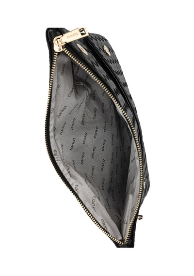 Tamer Tanca Kadın Suni Deri Siyah Clutch Çanta 921 7482-b Bn Cnt Sk26-27 Sıyah Orgu