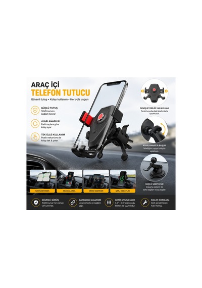 Havalandırma Telefon Tutacağı Siyah - 639223339 Siyah