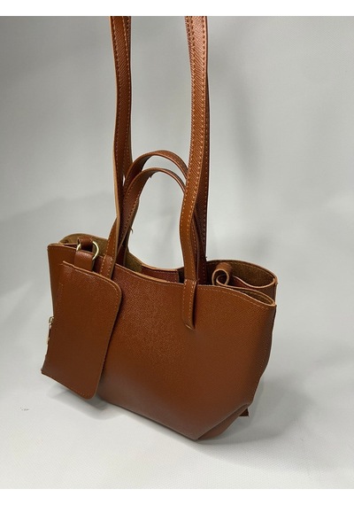 Öznora Pinterest Model Mini Cüzdanlı Omuz Çantası Turuncu