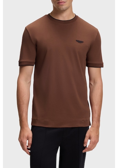 Boss % 100 Pamuk Regular Fit Bisiklet Yaka T Shirt Erkek T Shirt 50575011 214 Kahve