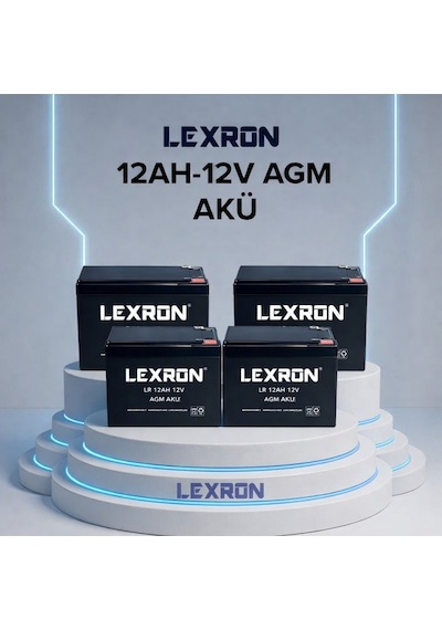 Lexron 12ah 12v Agm Akü 4 Adet