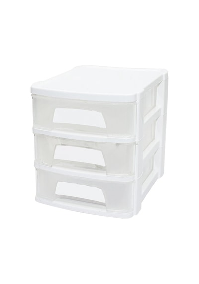 Tonton - No:1 Çekmece 3 Katlı 21.5x16.5x18.5 Cm - Siyah Veya Beyaz Renk Gönderilir 5580
