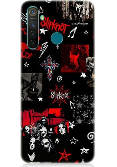 Realme 5 Pro Uyumlu Slipknot Poster Desenli Silikon Kılıf