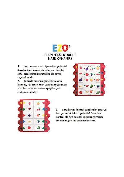 Etkin Zeka Oyunları 3-6 Yaş Dikkat Konsantrasyon Matematik İngili