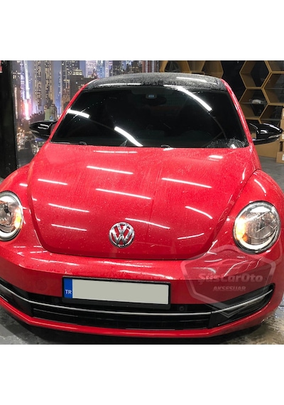 ŞüsCarOto Vw New Beetle 2011-2019 Batman Yarasa Ayna Kapağı Piano Black ABS Plastik (00)