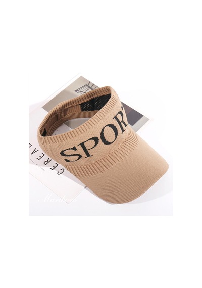 Shopiolog Vizör Şapka Camel Unisex Yazlık Sport Baskılı Güneş Koruyucu Camel