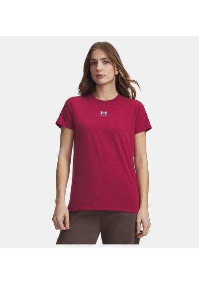 Under Armour Campus Core Kadın T-shirt 1383648-622 Kırmızı