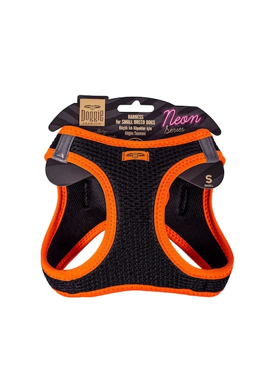 Doggie Havalı Dokuma Neon Serisi Küçük Irk Göğüs Tasması Turuncu S-32-38Cm Turuncu