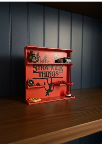 Stranger Things Temalı Dekoratif Stand - 3d Figür Biblo Standı