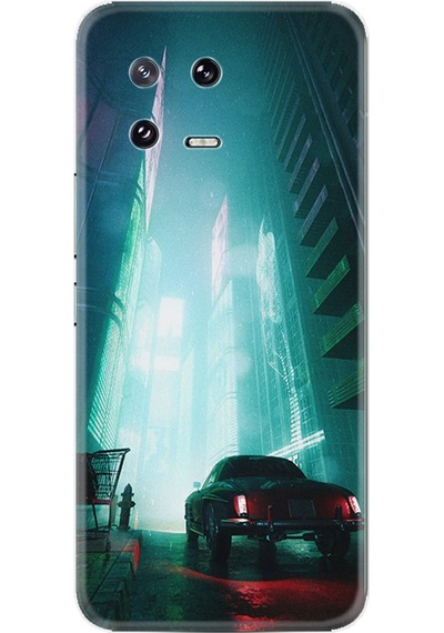 Xiaomi 13 Kılıf Silikon Desen Özel Seri Night Cars 1619