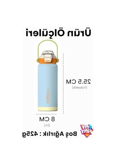 Paslanmaz Çelik Termos, 750 Ml Kapasite Ve Lila Renk Tasarım Açık Beyaz