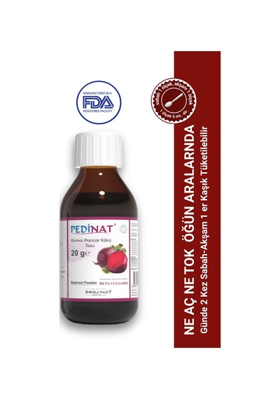 Pedinat Kırmızı Pancar Kökü Tozu 3 X 20gr - Takviye Edici Gıda